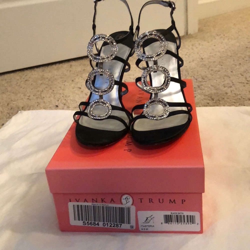 Black Satin Ivanka Trump Heels!